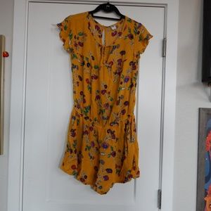 Mustard Floral Romper